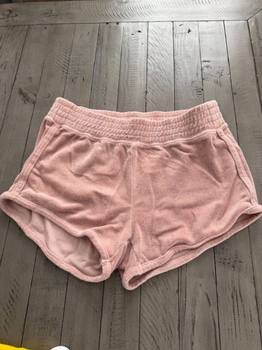 The Great. Cotton Terry Elastic Waist Dolphin Shorts Pink Size 0 XS
